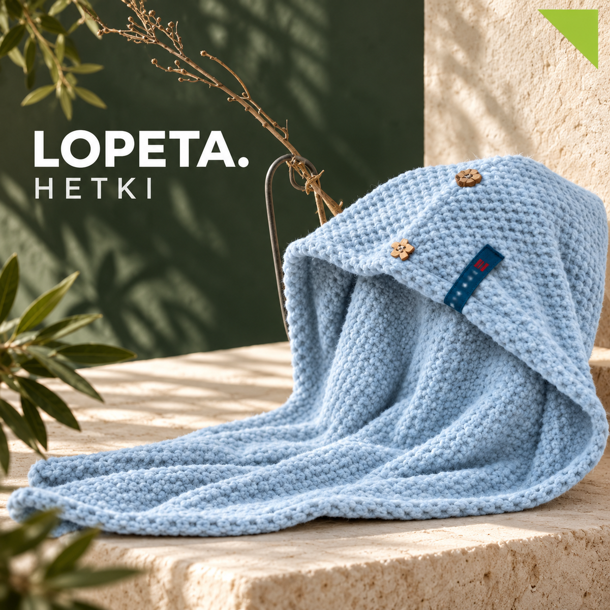 HETKI / Mikrokuituinen hiuspyyhe / LOPETA-brändikuva