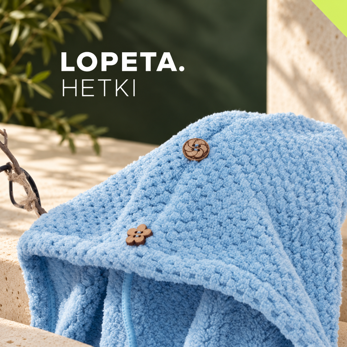 HETKI / Mikrokuituinen hiuspyyhe / LOPETA-brändikuva