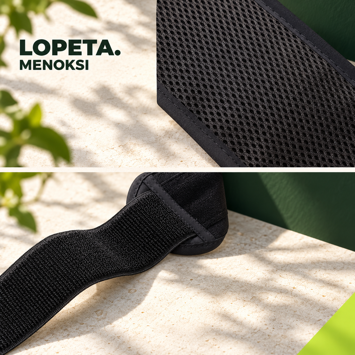 MENOKSI / Juoksuvyö ja juomapullo / LOPETA-brändikuva