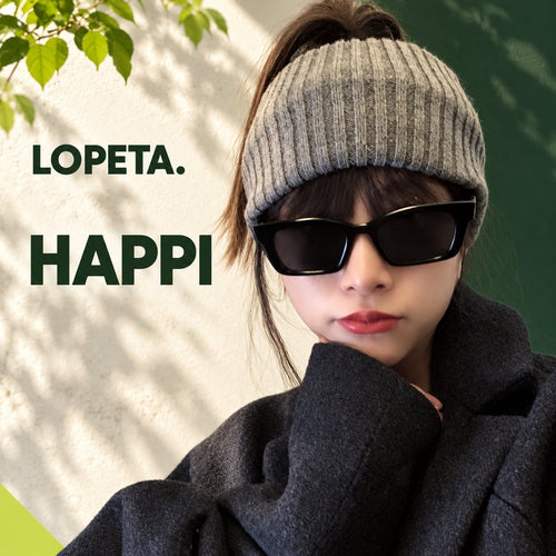 HAPPI / Neulottu otsapanta / LOPETA-brändikuva