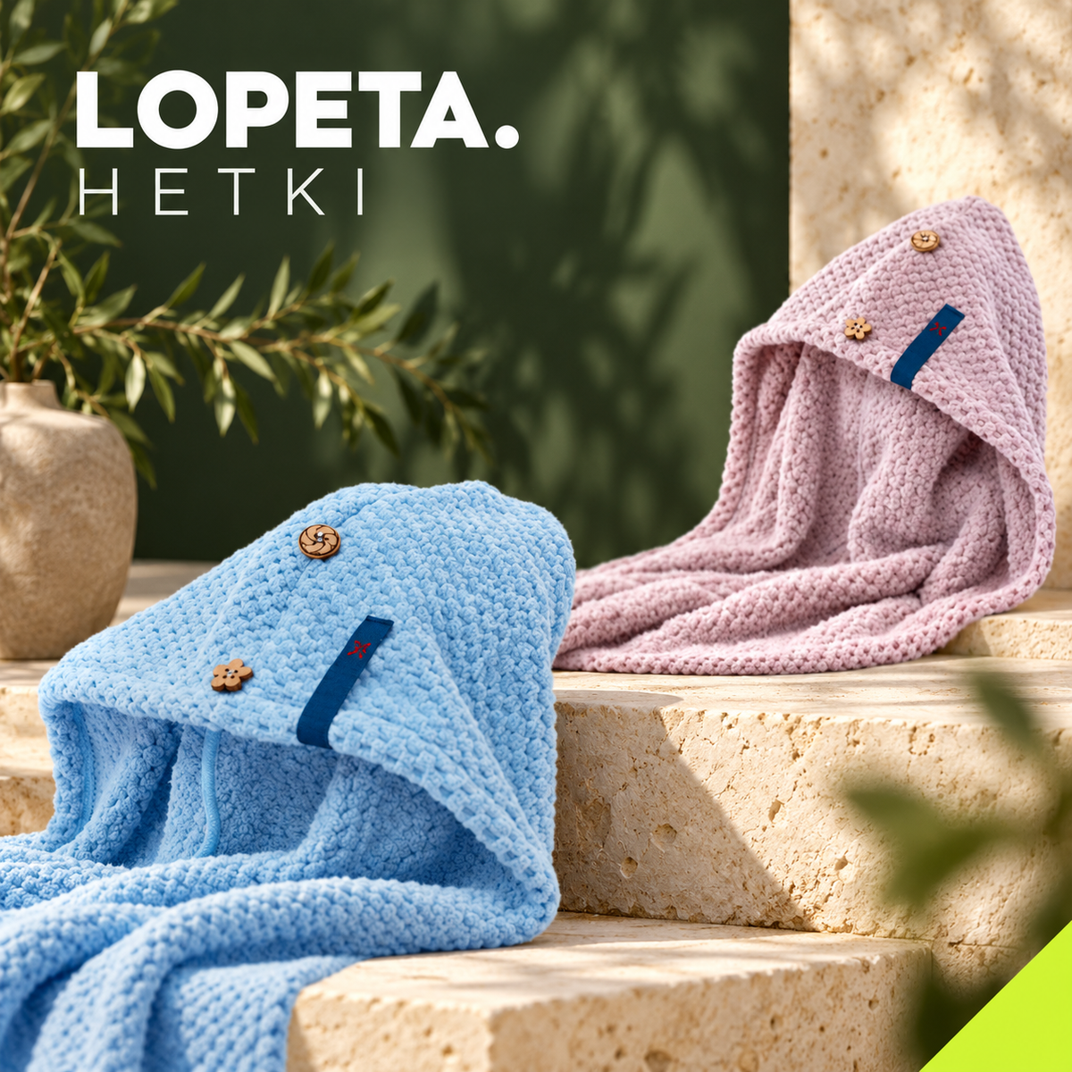 HETKI / Mikrokuituinen hiuspyyhe / LOPETA-brändikuva